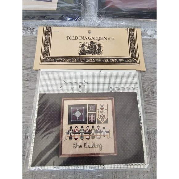 Lot of 3 Told in a Garden Cross Stitch Pattern Mixed Lot NIP Quilts Rare Nos - Picture 4 of 8